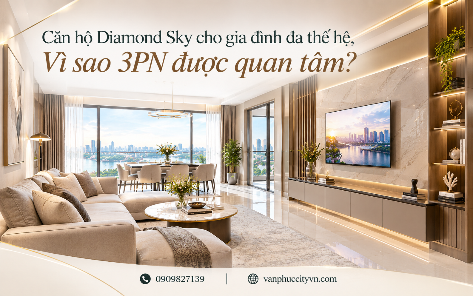 Diamond Sky nằm trong hệ sinh thái Vạn Phúc City với cảnh quan và tiện ích đã từng bước hình thành